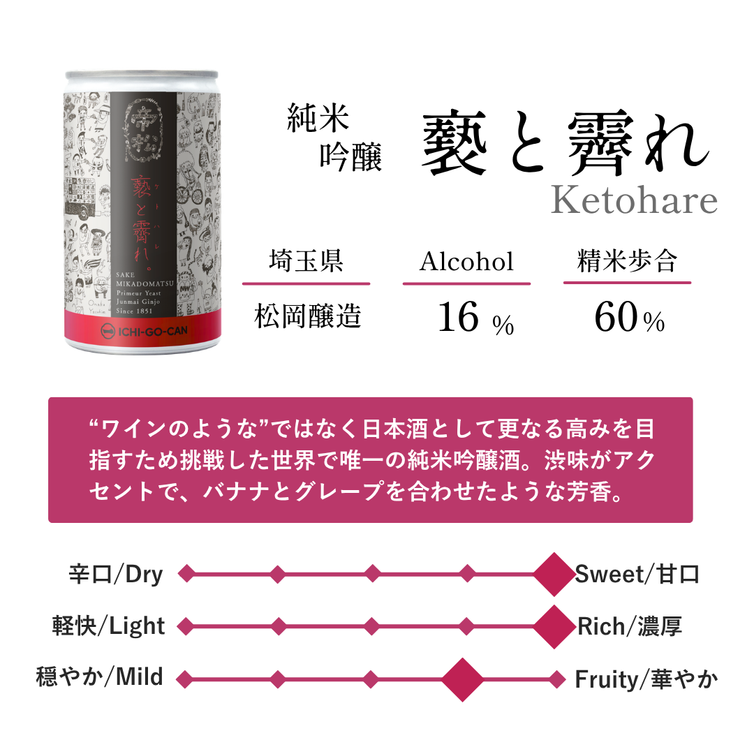 純米吟醸 帝松 褻と霽れ プリムール酵母仕込み｜一合缶