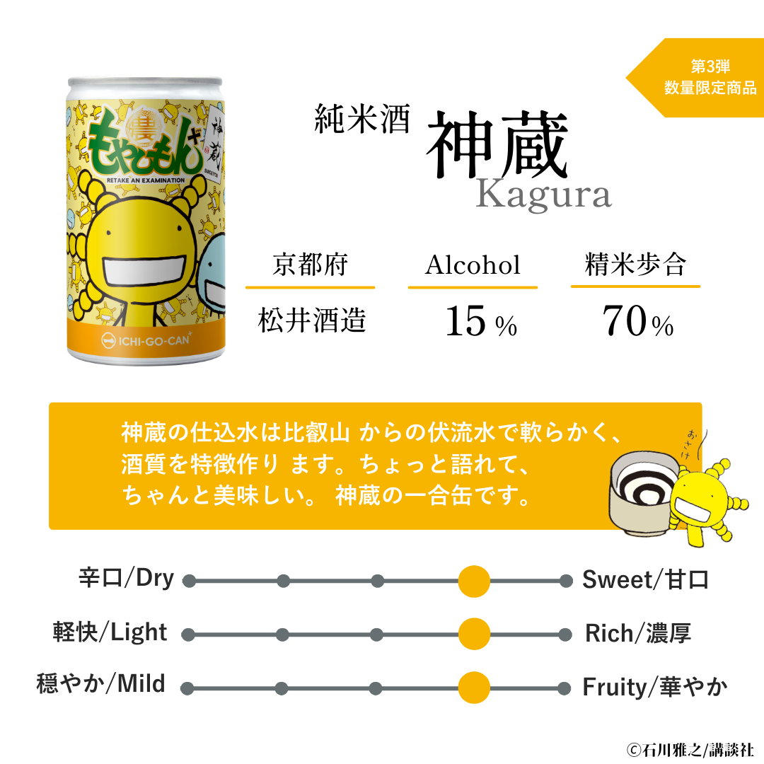 【数量限定・新商品】『もやしもん＋』 一合缶｜第三弾　～ 京都の”神”の”蔵”。「神蔵（かぐら）」の日本酒登場 ～