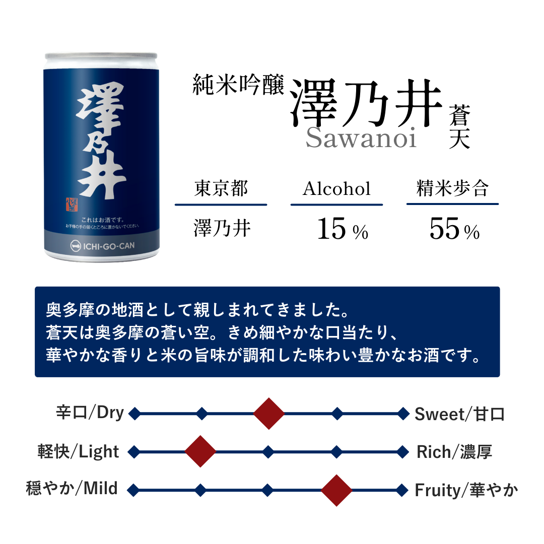 純米吟醸 澤乃井｜一合缶